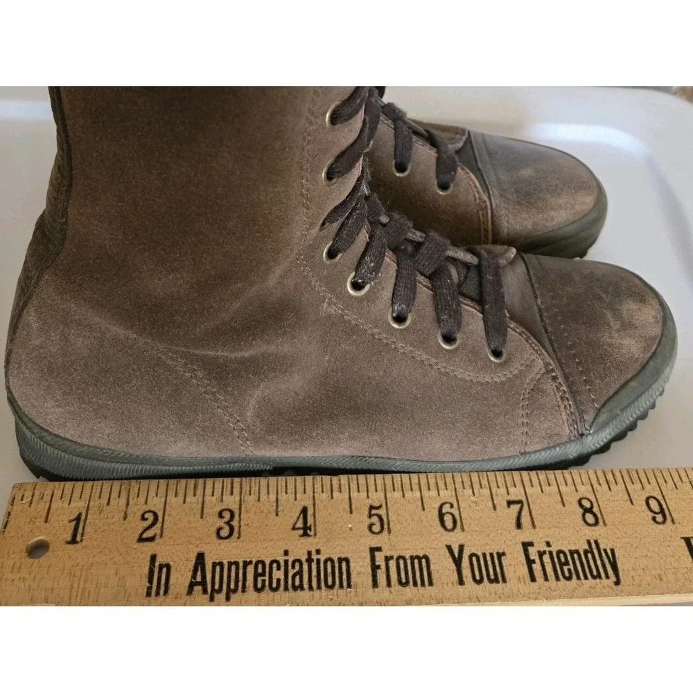 Palladium Women's Tall Boots Vintage Brown EU 39/US 8 Laced Faded Leather Look - Picture 4 of 16